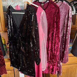 Sparkles ,sequins and velour/believer dress and romper bundle! Read below 👇